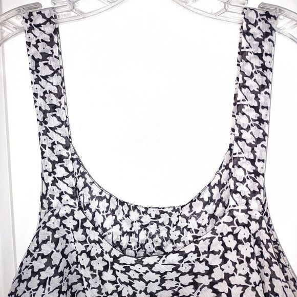 Lane Bryant Black White Top 3 Tiers Ruffles Strappy Chiffon Sequins Neckline 26W - Picture 9 of 9